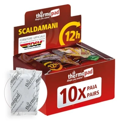 Immagine di THERMOPAD scaldamani 10 paia mani caldi per 12 ore attivati a contatto con l&#039;aria cuscinetto termico impacco caldo