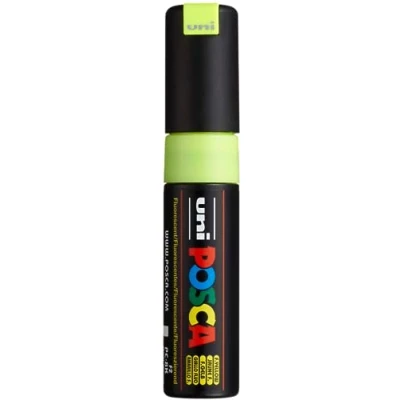 Immagine di Uni Ball M PC8K B Marcatore Posca a Tempera, Scalpello, 8 mm, Giallo