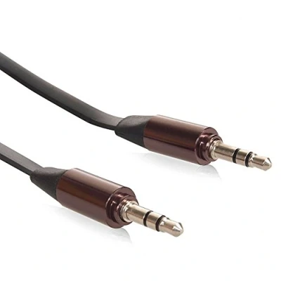 Immagine di Maclean MCTV 695 B Cavo Jack 3.5mm Lunghezza 2m Premium Slim Piatto Colore Nero