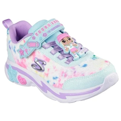 Immagine di Skechers Sneaker da bambina Snuggle Sneaks Skech Squad, Menta/Multi, 13.5 Little Kid