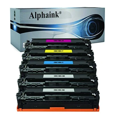 Immagine di alphaink 5 Toner Compatibili con Canon 054H 054 CRG per Stampanti ImageClass MF640C MF642Cdw MF641Cw MF643Cdw MF644Cdw MF645Cx LBP621Cdw (2 Nero 1 Ciano Giallo Magenta)