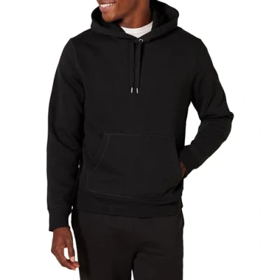 Immagine di Amazon Essentials Felpa con Cappuccio in Pile (Disponibile nelle Taglie Big &amp; Tall) Uomo, Nero Puntinato, L