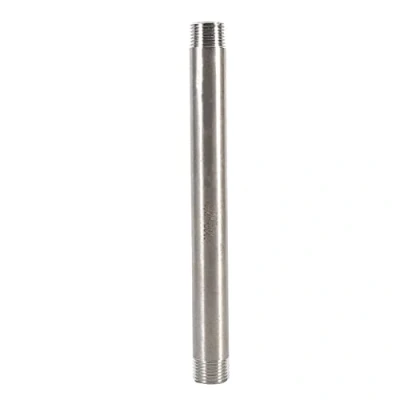 Immagine di raccordo per tubo filettato maschio in acciaio inox 304 BSP 200mm, Connettore doppio filetto esterno 1/4&quot;, 1/2&quot;, 3/4&quot;, 1&quot;(DN15*200mm=1/2)