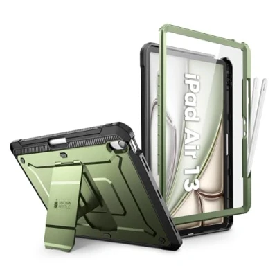 Immagine di SUPCASE custodia per iPad Air 13 pollici M2 2024 con portamatite (Unicorn Beetle Pro), [protezione integrata lo schermo e supporto] di grado militare] robusta a corpo intero