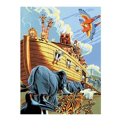 Immagine di Pracht Creatives Hobby Royal &amp; Langnickel Pittura per Numeri Junior Arca di Noè, Inclusi Colori e pennelli, Adulti Bambini dagli 8 Anni in su, 4670 30281