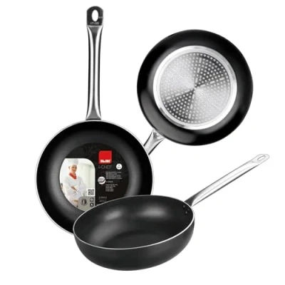 Immagine di IBILI, Padella profonda con manico i chef, 32 cm, alluminio, antiaderente, adatta per l’induzione.