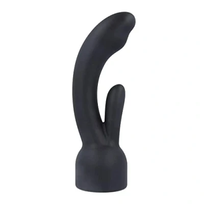 Immagine di Nexus Rabbit Doxy Attachment Wand Vibrator Sovrapposizione a forma di coniglietto Nero