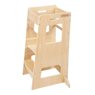 Immagine di KiddyMoon Torre Di Apprendimento In Legno Per Bambini ST 003, Natural