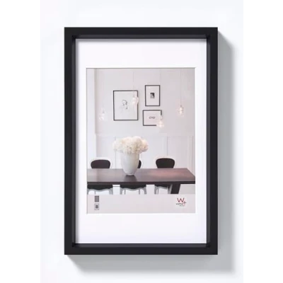 Immagine di walther design Portafoto nero 10 x 15 cm con supporto, cornice in plastica stile acciaio ES015B