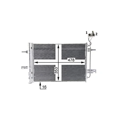 Immagine di MAHLE ORIGINAL AC 30 000P Condensatore con essiccatore 486 OPEL: Meriva A