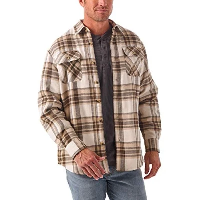 Immagine di Wrangler Authentics, Giacca da uomo a maniche lunghe foderata in sherpa, Betulla, L