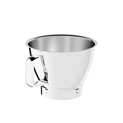 Immagine di Kenwood ciotola in acciaio inox KAB50.000SS, accessori per Titanium Chef Baker e Patissier XL robot da cucina, di miscelazione con capacità 5 litri, lavabile