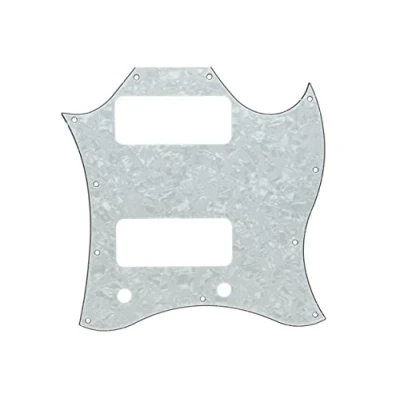 Immagine di KAISH Standard SG Special Full Face Pickguard per chitarra con foro P90, colore: Bianco perla