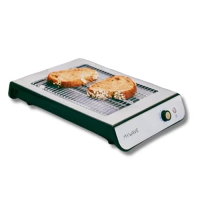 Immagine di MY WAVE MWEMTOS PLA Tostapane piatto con 2 tubi al quarzo, 600 W, grigio