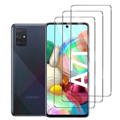 Immagine di QJOY Pellicola Vetro Temperato per Samsung Galaxy A71 [3 Pezzi], Vetrino Protettivo Anti Graffio, Protezione Schermo, Impronte, Durezza 9H, Ultra Trasparente, Resistente