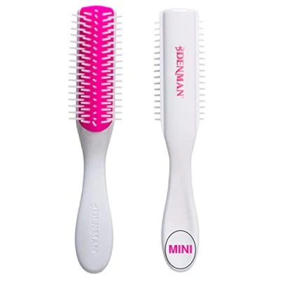 Immagine di Denman Mini Curl Definer &amp; Styler 5 Row Hairbrush for Detangling, Separating, and Defining Curls, Curly Hairbrush, Sleek Blowdrying (Kyoto) D14