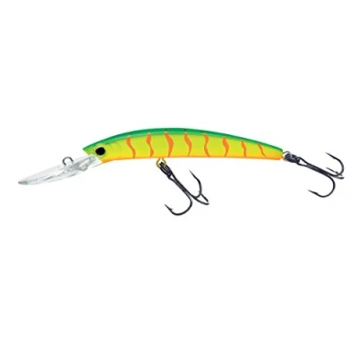 Immagine di Yo Zuri Crystal Minnow Deep Diver Walleye Esca galleggiante, 5 1/4&quot;, tigre calda