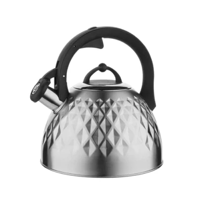 Immagine di FLORINA Bollitore Acqua (2,5 l) I da Fornello FENNY SATIN con Manico in Bachelite Antigraffio per Fornelli a Induzione, Gas, Elettrici Colore: Argento