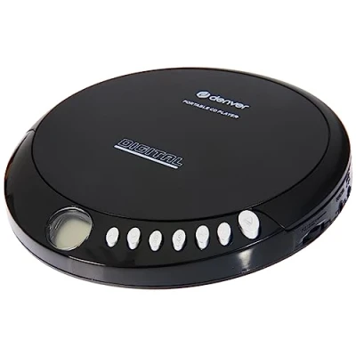 Immagine di Discman Denver DM 24. Lettore CD portatile. Compatibile con CD, R e CD/RW. Cuffie incluse