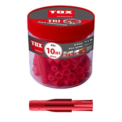 Immagine di TOX Tassello universale Tri 10x61 mm in scatola rotonda, 45 pz, 010260081