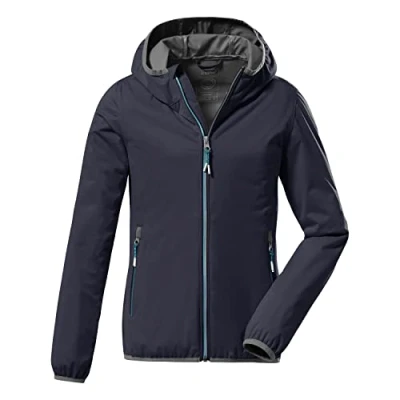 Immagine di Killtec Girl&#039;s Giubbotto softshell con collo in piedi, impacchettabile KOS 164 GRLS SFTSHLL JCKT, blue anthracite, 140, 38362 000