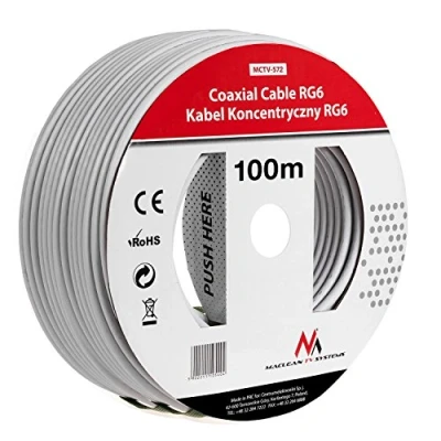 Immagine di Maclean Cavo Coassiale Satellitare 1.0CCS RG6 50M e 100M (100m)