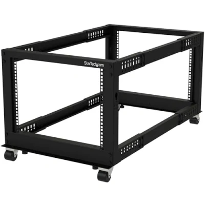 Immagine di StarTech.com Armadio Server Rack, a Telaio Aperto 8U, Compatto 4 Staffe, Profondità Regolabile, 23 41&quot;, per Reti/Apparecchiature Informatiche, Dell PowerEdge HP ProLiant ThinkServer, 4POSTRACK8U