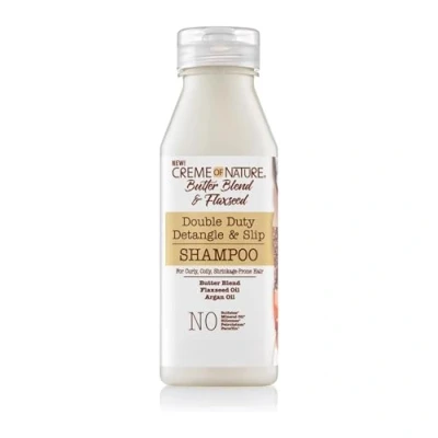 Immagine di Creme of Nature, Butter Blend &amp; Flaxseed, Shampoo Idratante Ammorbidente, Nutre, Definisce e Allunga i Ricci, Trattamento per Capelli Crespi Afro, Senza Solfati o Siliconi, 354ml