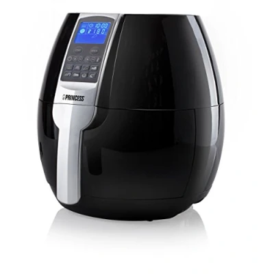 Immagine di Princess Friggitrice ad Aria Calda XL 182020, 1500 W, 3.2 Litri, Airfryer senza BPA, 8 Programmi di Cottura, Griglia Inclusa, Nero/Argento