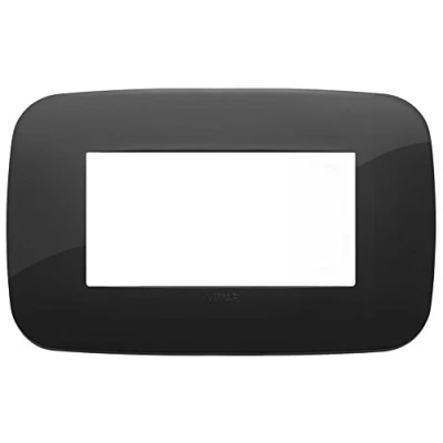 Immagine di Vimar 19684.81 Placca Round, Nero, 4 moduli