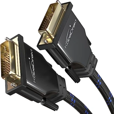 Immagine di KabelDirekt cavo DVI Dual Link, con nucleo di ferrite per una trasmissione del segnale priva interferenze 5 m monitor digitale D/24+1, fino a 2560x1600 60Hz o Full HD/1080p, nylon