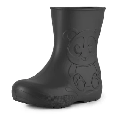 Immagine di Ladeheid Stivali Pioggia Bambino e Bambina in Eva Stivaletti per Bambini Gomma Resistenti LA CA 10 (Carbone, 32/33 EU)