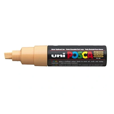Immagine di Uni Ball M PC8K B Marcatore Posca a Tempera, Scalpello, 8 mm, Arancione chiaro