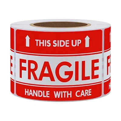 Immagine di Hylabelest Adesivi con scritta &quot;Handle with Care This Side Up Fragile&quot;, 5,1 x 7,6 cm