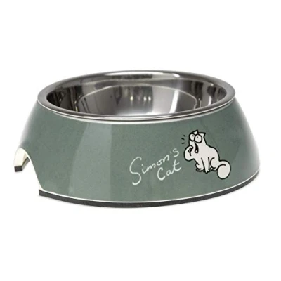 Immagine di Simons Cat Ciotola per gatti, in plastica, verde, 160 ml, 14 x 4,5 cm