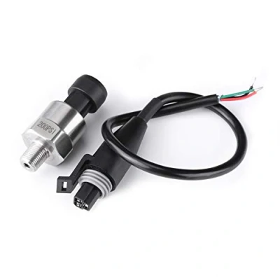 Immagine di Sensore Pressione, Akozon Trasduttore di Pressione NPT 1/8&quot; DC 5V Filettatura in Acciaio Inossidabile per Olio Combustibile Aria Acqua(200PSI)