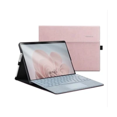 Immagine di Omnpak Custodia per tablet Surface Pro 11, 10,Pro 9 Business con portapenne, angolo di visualizzazione multiplo regolabile, compatibile la tastiera Type Cover