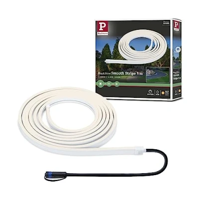 Immagine di Paulmann Stripe Smooth 94680 Sistema dilluminazione Plug&amp;Shine Striscia LED (monocolore) 26 W Bianco caldo Nero