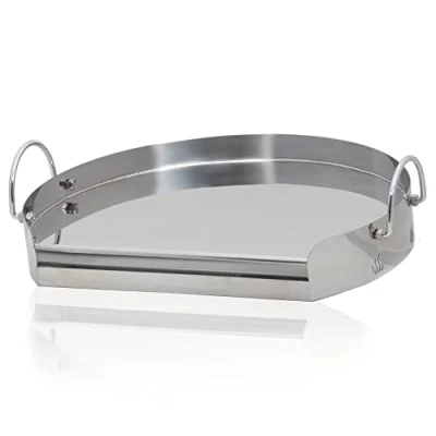 Immagine di BBQ Toro, piastra universale in acciaio inox, grill barbecue, rotondo, per a gas, carbonella e molti altri