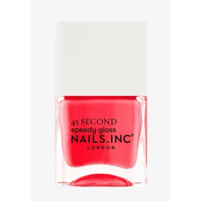 Immagine di Nails Inc BROWSING ON BOND STREET Quick Drying Smalto Rosso corallo caldo Asciugatura rapida in 45 secondi Rafforzamento delle unghie con esanale, calcio, magnesio Cruelty Free Manicure