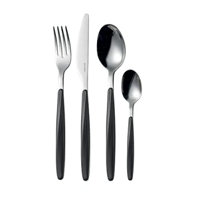 Immagine di Guzzini Set 24 Posate My Fusion, Nero, 16.8 x 7.5 h25.5 cm