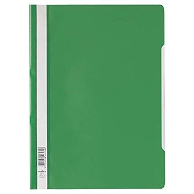 Immagine di Durable 252305 Cartellina ad Aghi Clear View, per Documenti Formato A4 Perforati, Verde, Confezione da 25 Pezzi, Pezzi