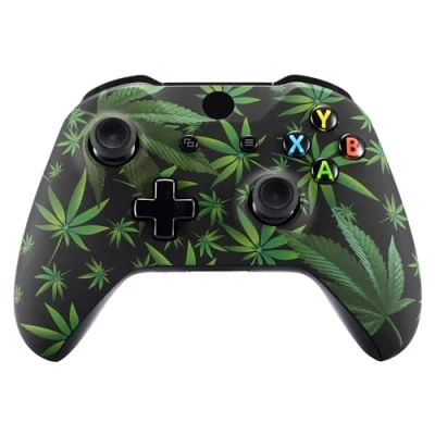 Immagine di eXtremeRate Cover Joystick Copertura Frontale Custodia Anteriore Shell Ricambio per Xbox One S X Controller Model 1708 Erbe Verdi