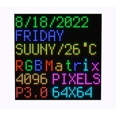 Immagine di 64x64 RGB LED Matrix Pannello Full Color per Raspberry Pi/Ardui 192x192 millimetri 3mm Passo 4096 Luminosità Regolabile