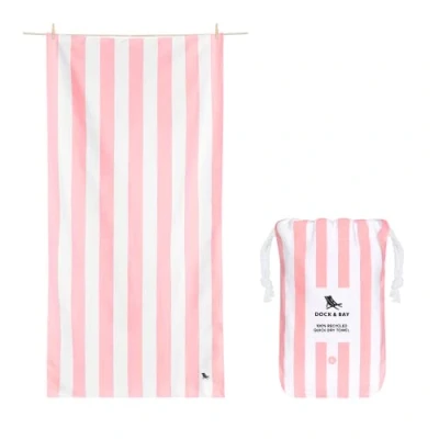Immagine di Telo Spiaggia Microfibra Cabana Rosa Pastello Personalizzabile XL