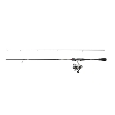 Immagine di Abu Garcia Max X Spinning Combo, canna e mulinello per la pesca d&#039;acqua dolce, peso leggero versatilità, nero grigio, moderatamente veloce da 2,44 m, di dimensioni 2500