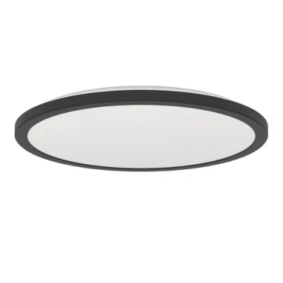 Immagine di Eglo connect.z Rovito Z Plafoniera LED per bagno, Smart Home, uso con ZigBee, app e controllo vocale Alexa, luce bianca calda fredda, RGB, dimmerabile, nera, IP44, diametro 39 cm
