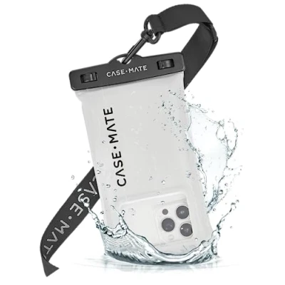 Immagine di CASE MATE Custodia impermeabile IP68 [compatibile con touchscreen] galleggiante cordino a tracolla per iPhone 14 Pro Max/13 Max/12 Max/11/S22 Ultra Sand Dollar