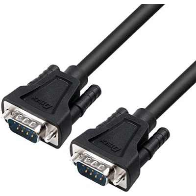 Immagine di DTech 1,5 m DB9 9 pin cavo seriale maschio a RS232 Straight Through Cord