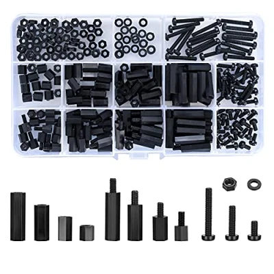 Immagine di Ewwtrey 260 Pz M3 Nylon Viti Esagonali Dado Circuito Distanziatori, Maschio Femmina Standoff Dadi Pilastro Filettato PCB Scheda Madre Macchina Distanziali Cilindro Kit